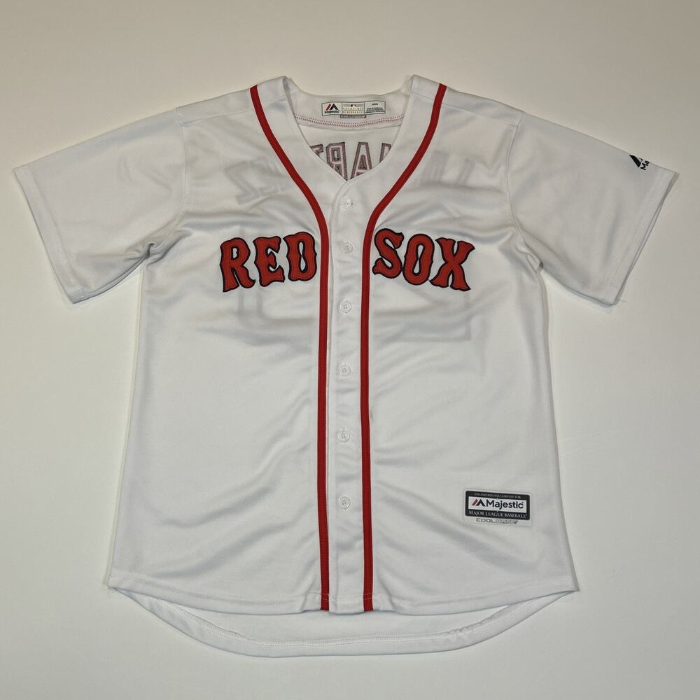 Boston Red Sox JD Martinez Jersey Men’s Medium Majestic Cool Base White Button
